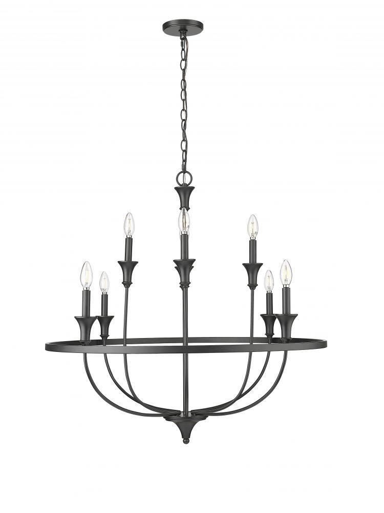 Emery 8-Light Chandelier Ceiling Light Matte Black