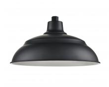 Millennium RALWHS17-SB - R Series 1-Light Aluminum Warehouse Shade Satin Black