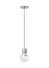 Visual Comfort & Co. Modern Collection 700TDKIRAP1IS-LEDWD - Modern Kira dimmable LED Ceiling Pendant Light in a Satin Nickel/Silver Colored finish