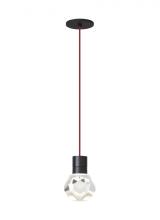 Visual Comfort & Co. Modern Collection 700TDKIRAP1RB-LED930 - Modern Kira dimmable LED Ceiling Pendant Light in a Black finish
