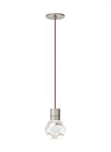 Visual Comfort & Co. Modern Collection 700TDKIRAP1RS-LED930 - Modern Kira dimmable LED Ceiling Pendant Light in a Satin Nickel/Silver Colored finish
