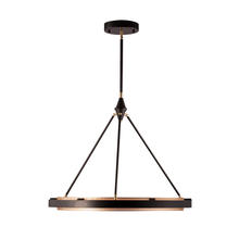  PD302732CBGS - Duo 32-in Classic Black/Gold Shimmer LED Pendant