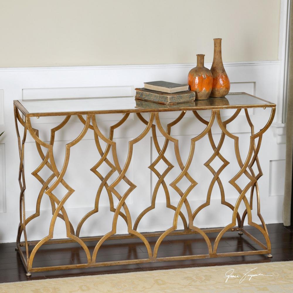 Uttermost Osea Gold Console Table