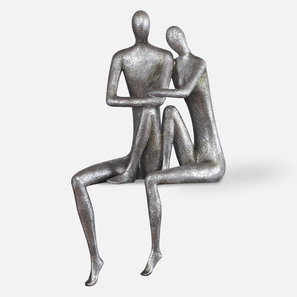 Courtship Antique Nickel Figurine