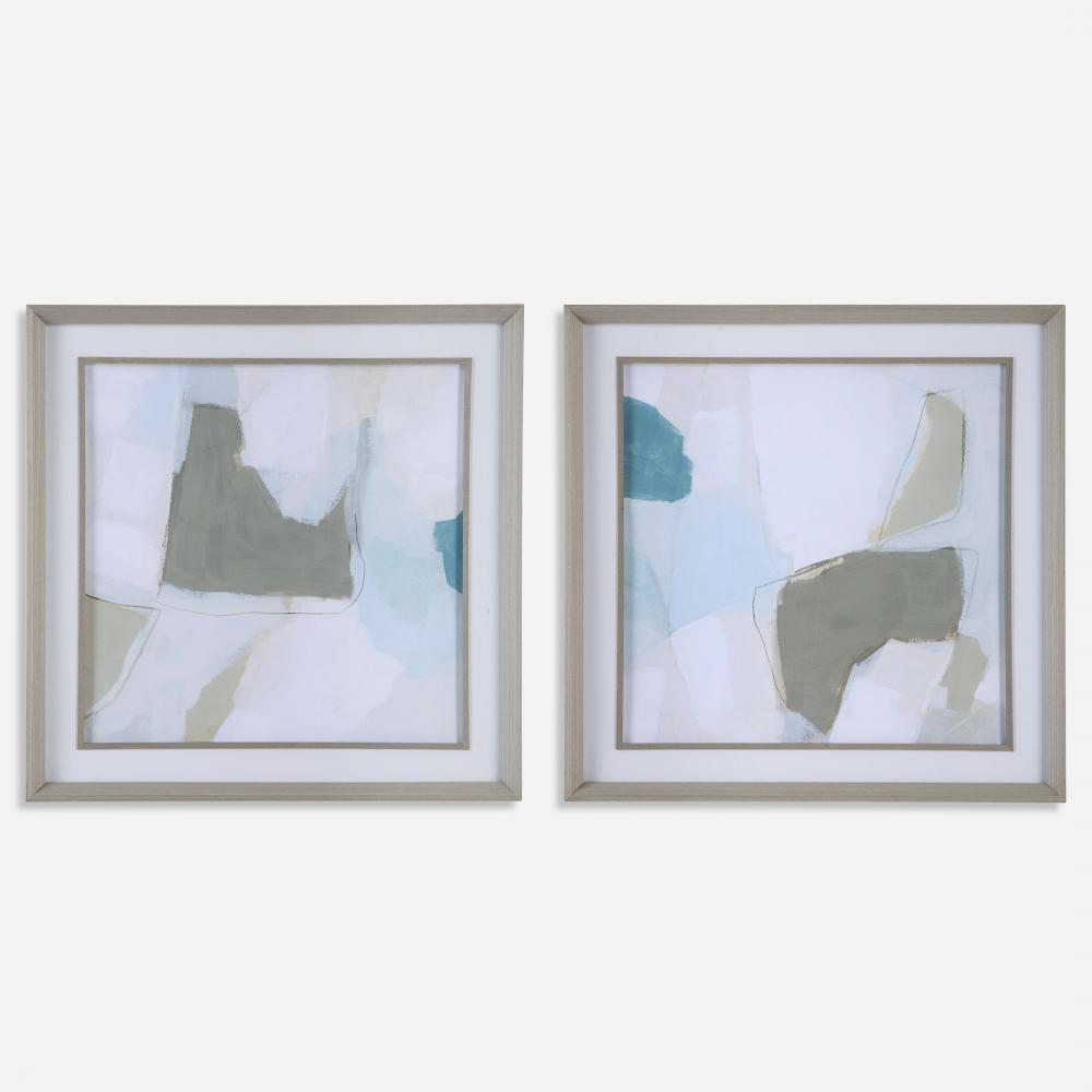 Mist Shapes Framed Prints, Set/2