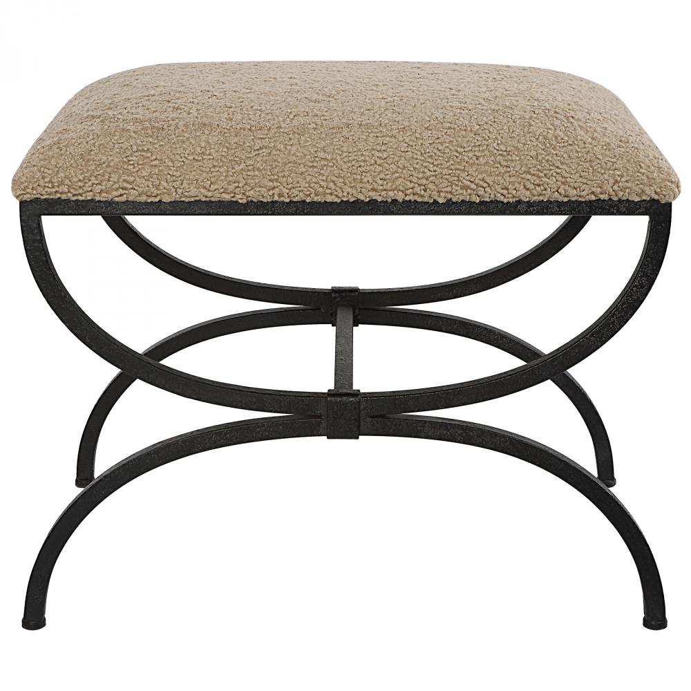 Hacienda Plush Latte Small Bench