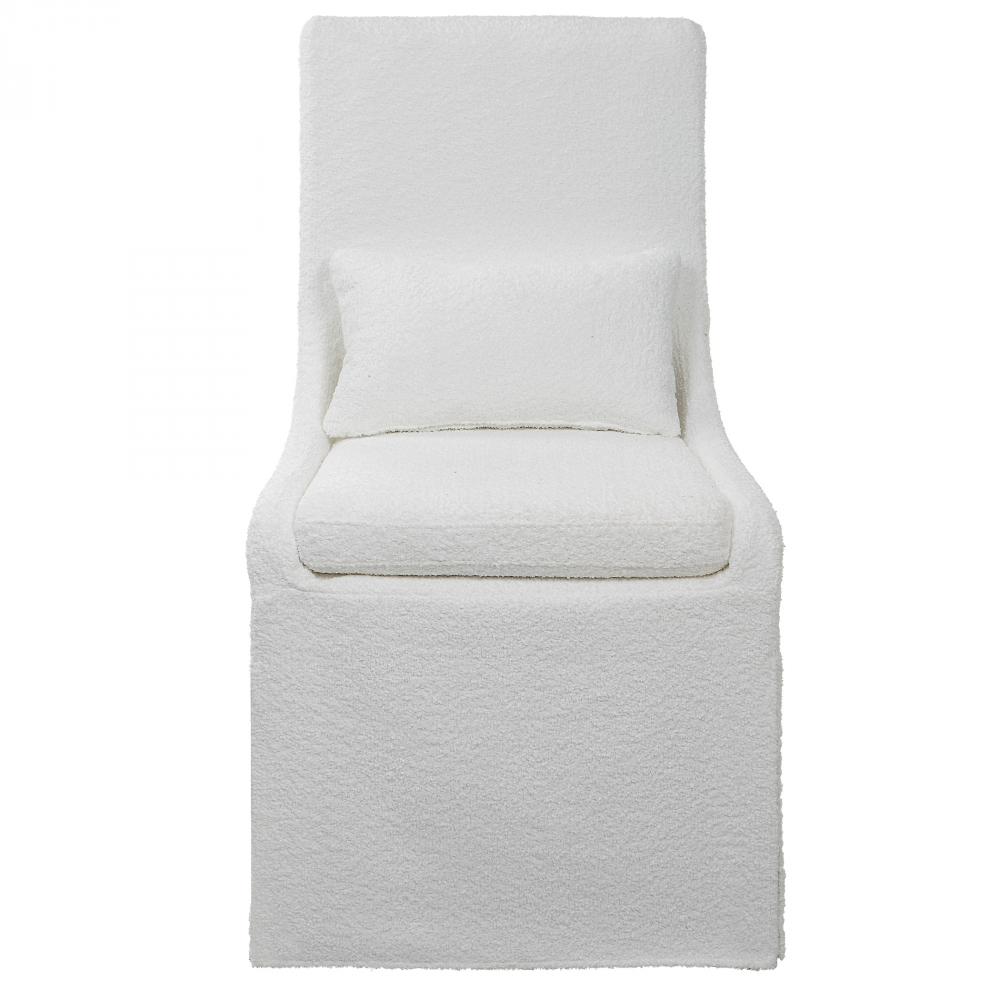 Coley White Armless Chair