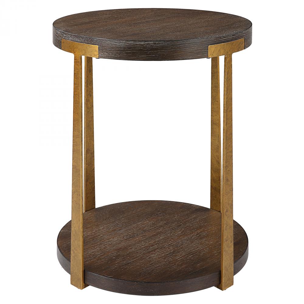 Palisade Round Wood Side Table