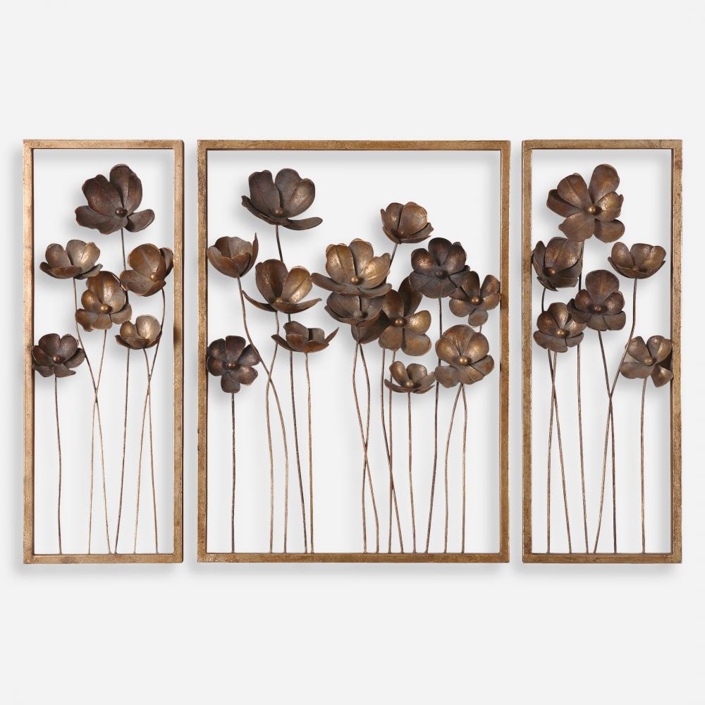 Metal Tulips Wall Art Set/3