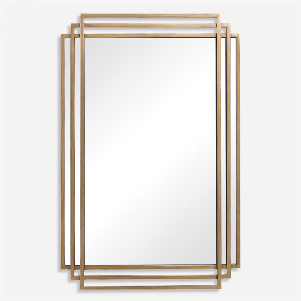 Amherst Brushed Gold Mirror