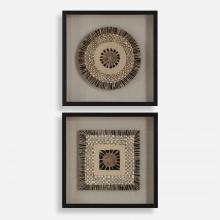 Uttermost 04367 - Intertwine Knit Paper Shadow Box, S/2