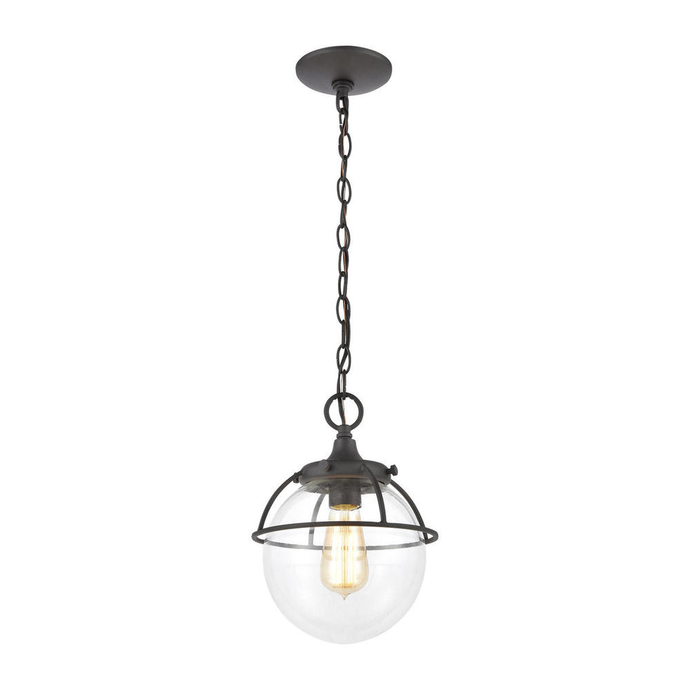 Girard 1-Light Hanging in Charcoal with Clear Glass