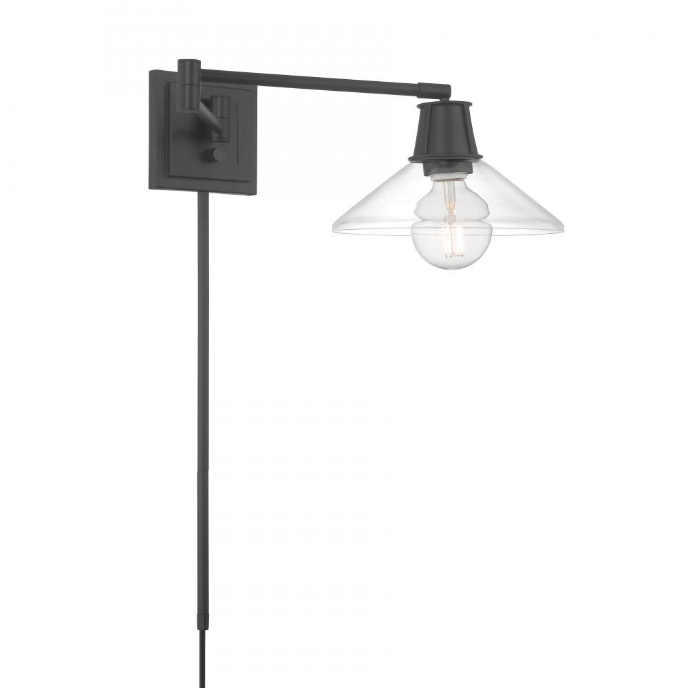 Dillon 6.75'' High 1-Light Swingarm Sconce - Matte Black