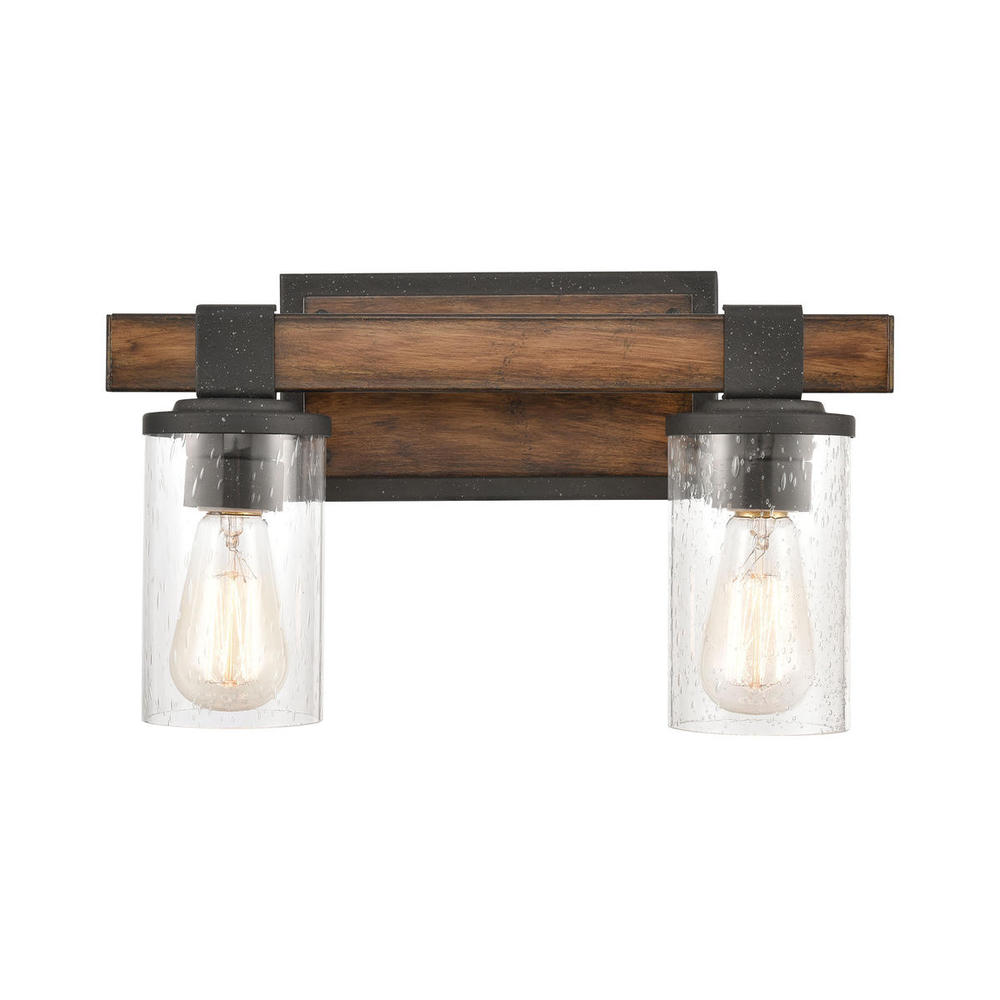 Annenberg 15'' Wide 2-Light Vanity Light - Distressed Black