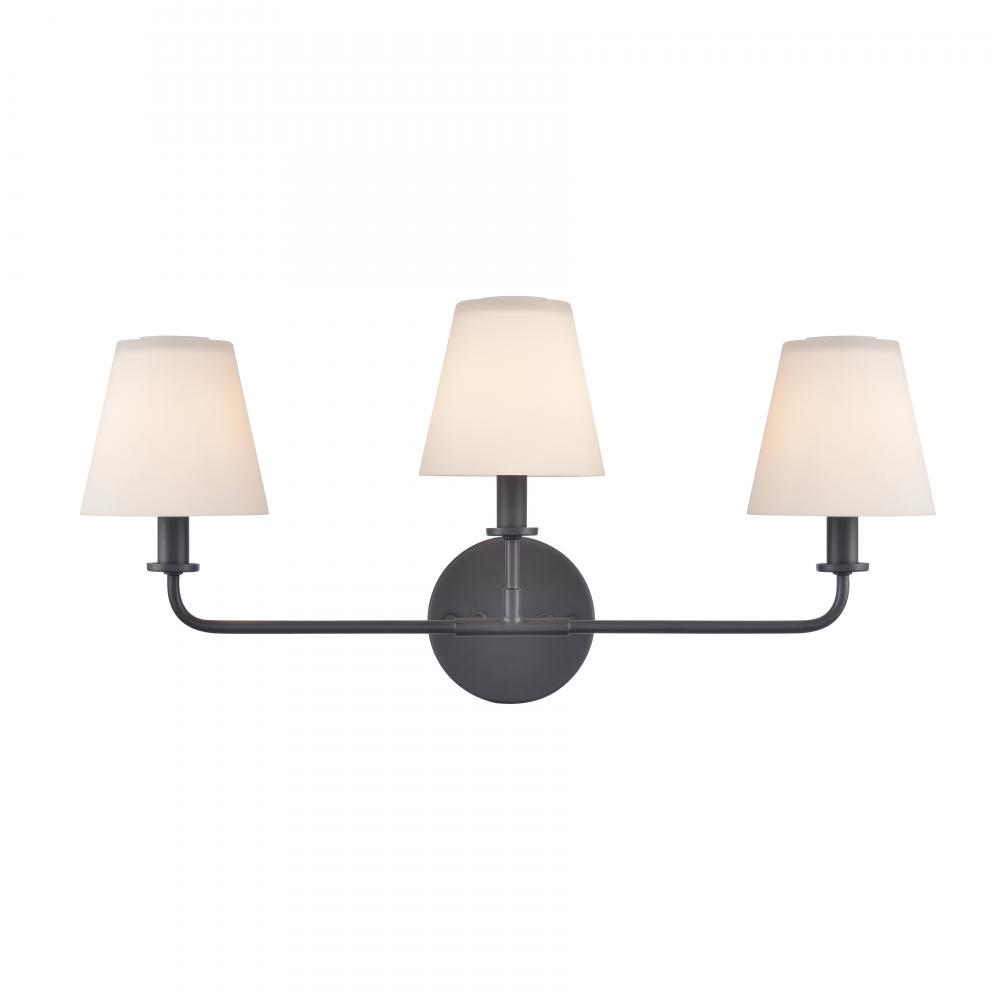 Hoyle 24'' Wide 3-Light Vanity Light - Matte Black