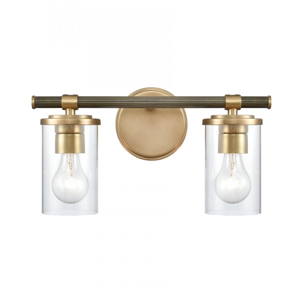 Burrow 15'' Wide 2-Light Vanity Light - Natural Brass