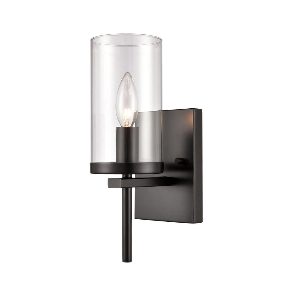 Thomas - Oakland 12'' High 1-Light Sconce - Black