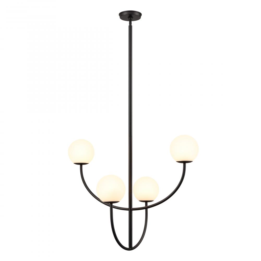 Doby 30'' Wide 4-Light Pendant - Matte Black