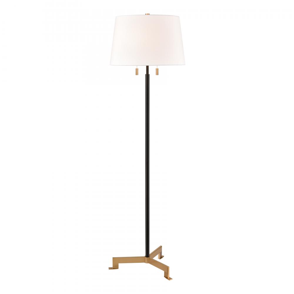 Hodges 62'' High 2-Light Floor Lamp - Matte Black