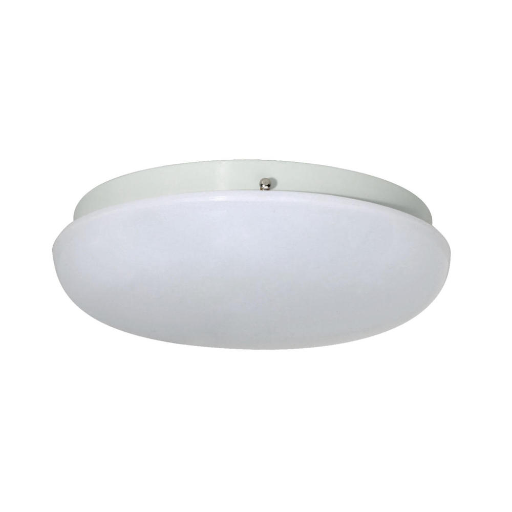 Essentials 1-Light Flush Mount in White