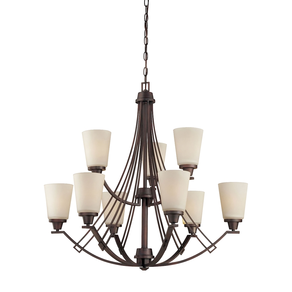 Thomas - Wright 9-Light Chandelier in Espresso