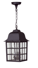  Z571-TB - Grid Cage 3 Light Outdoor Pendant in Textured Black