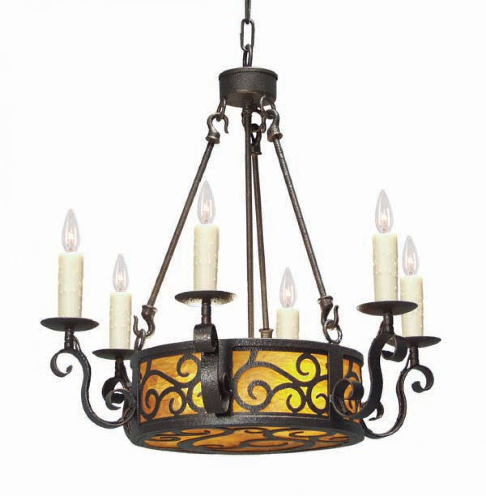 24" Wide Delano 6 Light Chandelier