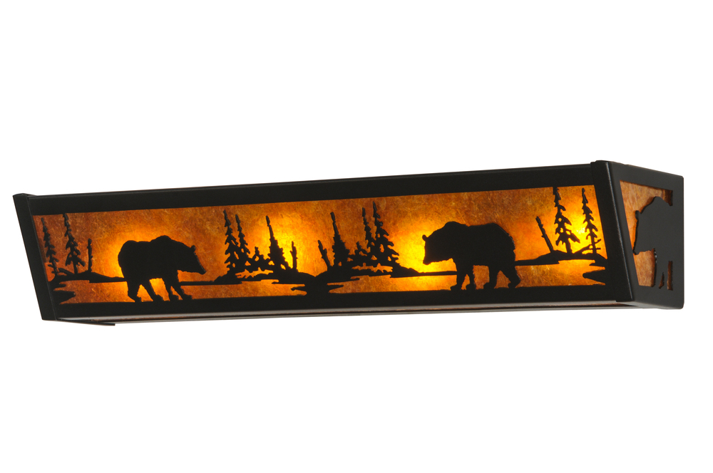 24"W Bear at Lake Vanity Light