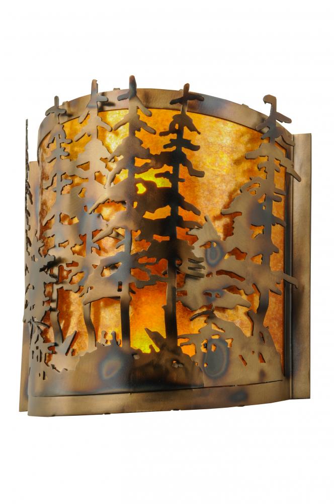 12" Wide Tall Pines Wall Sconce