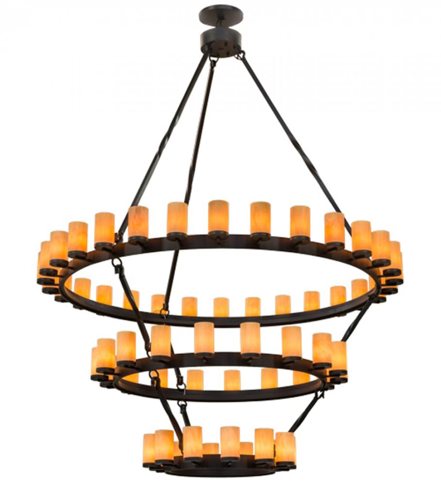 84" Wide Noziroh Ring 60 Light Three Tier Chandelier