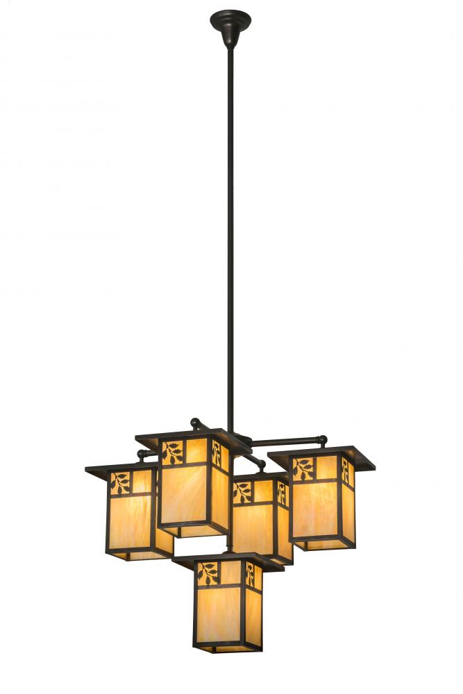 32"W Hyde Park Sprig 5 LT Chandelier