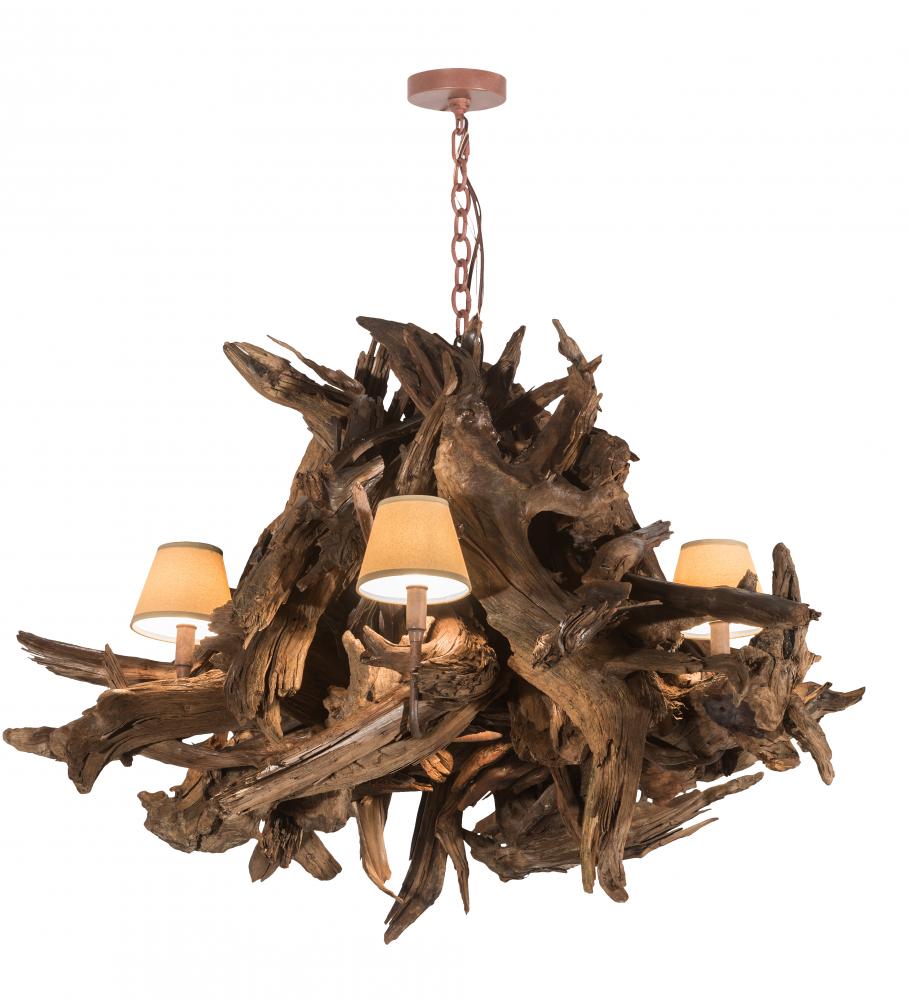 40" Wide Driftwood 5 Light Chandelier