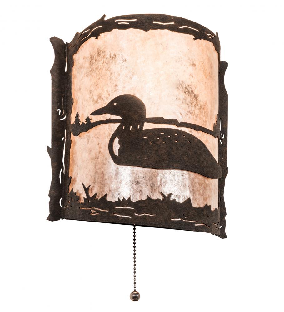 9" Wide Loon Left Wall Sconce