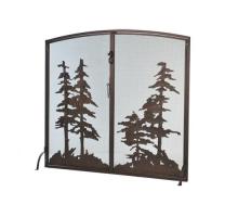 Meyda White 106333 - 47" Wide X 43" High Tall Pines Fireplace Screen