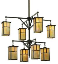 Meyda White 111106 - 52"W Hyde Park T Mission 2 Tier Chandelier