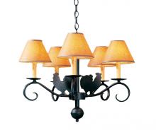 Meyda White 115631 - 24" Wide Animal 5 Light Chandelier