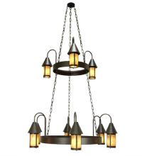 Meyda White 116523 - 48" Wide Algonquin 9 Light Two Tier Chandelier