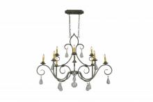 Meyda White 117638 - 48"L Celine Oval 10 LT Chandelier