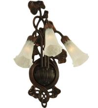 Meyda White 11846 - 10.5"W White Pond Lily 3 LT Wall Sconce