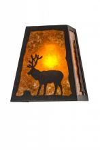 Meyda White 120132 - 8" Wide Lone Stag Wall Sconce