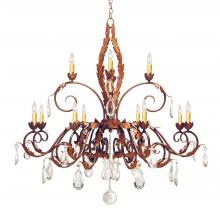 Meyda White 120354 - 48" Wide Country French 12 Light Two Tier Chandelier