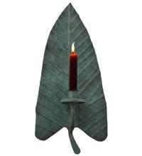 Meyda White 121493 - 7" Wide Arum Leaf Wall Mount Candle Holder