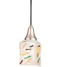 Meyda White 12428 - 4"Sq Metro Fusion Circus Mini Pendant