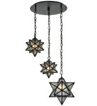 Meyda White 130969 - 21" Wide Moravian Star 3 Light Cascading Pendant