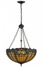 Meyda White 138577 - 20"W Dragonfly Trellis Inverted Pendant