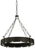 Meyda White 138986 - 34"W Bangle W/LED Downlights Pendant