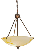 Meyda White 149071 - 20"W Corinth White Marble Inverted Pendant