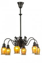 Meyda White 150068 - 28"W Favrile Early Electric 6 LT Chandelier