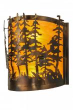 Meyda White 150243 - 12"W Tall Pines Wall Sconce