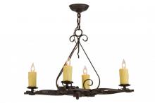 Meyda White 151378 - 28"L Elianna 4 LT Chandelier